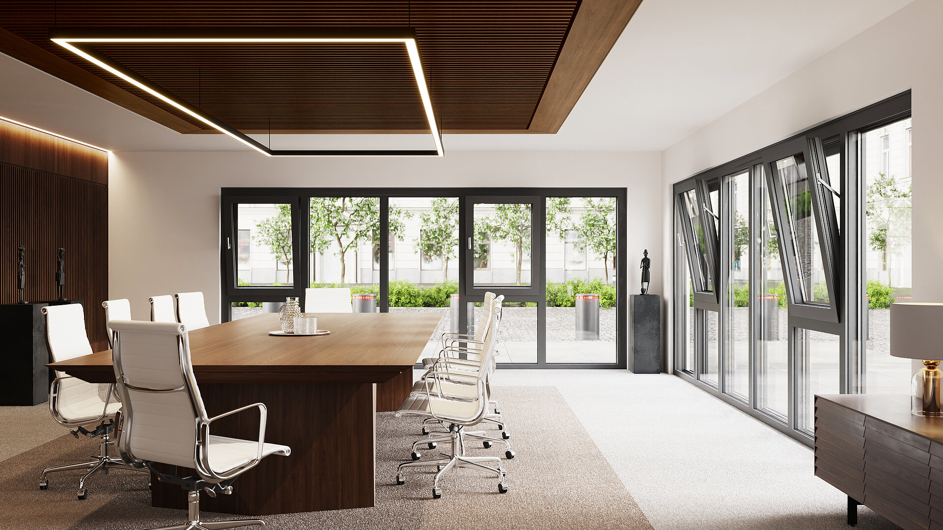 Aluminium-Sicherheitsfenster Serie S6es-w mit eleganter Konstruktion